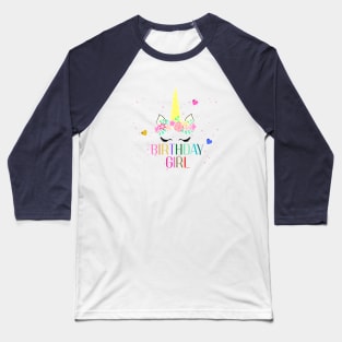 unicorn birthday girl Baseball T-Shirt